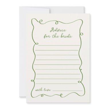 Hand Drawn Green Frame Advice Card