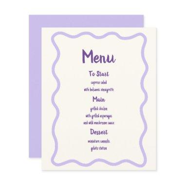 Hand Drawn Lavender Wavy Border  Menu