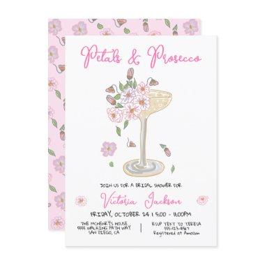 Hand Drawn Petals and Presecco