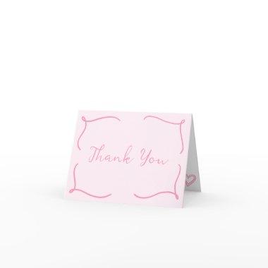 Hand Drawn Pink Frame  Thank You