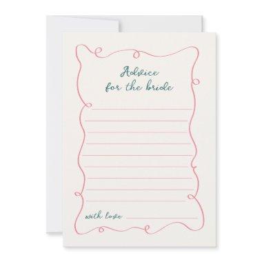 Hand Drawn Pink Green Frame Advice Card