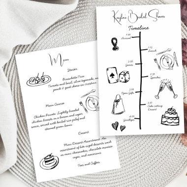 Hand drawn sketch  timeline menu