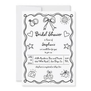 Hand drawn squiggle wavy whimsical