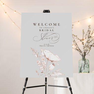 Hand-drawn Wildflowers Elegant Modern Welcome Sign