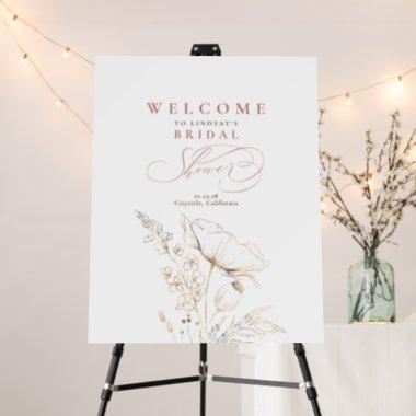 Hand-drawn Wildflowers Elegant Modern Welcome Sign
