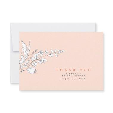 Hand-drawn Wildflowers Elegant Thank You