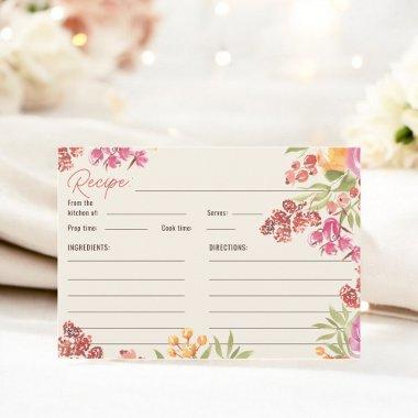 Hand Painted Boho Watercolor  Recipe Enclosure