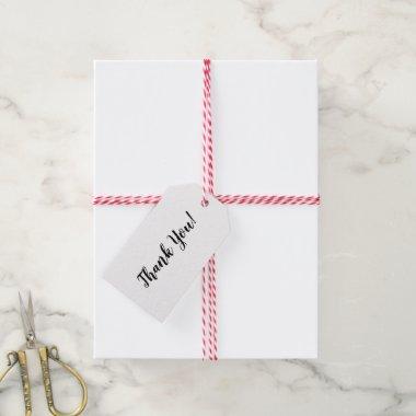 Handlettered gift tags with custom thank you text