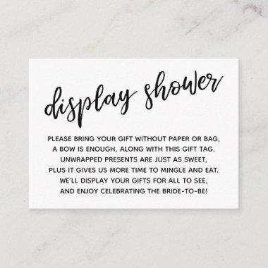 Handwriting Display Shower Gift Enclosure Invitations