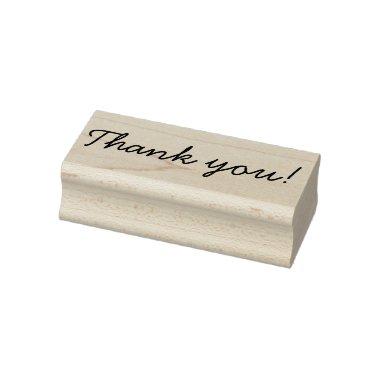 Handwriting Thank You Rubber Stamp