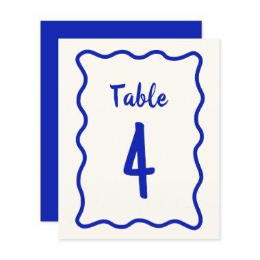 Handwritten Bold Wavy  Table Number