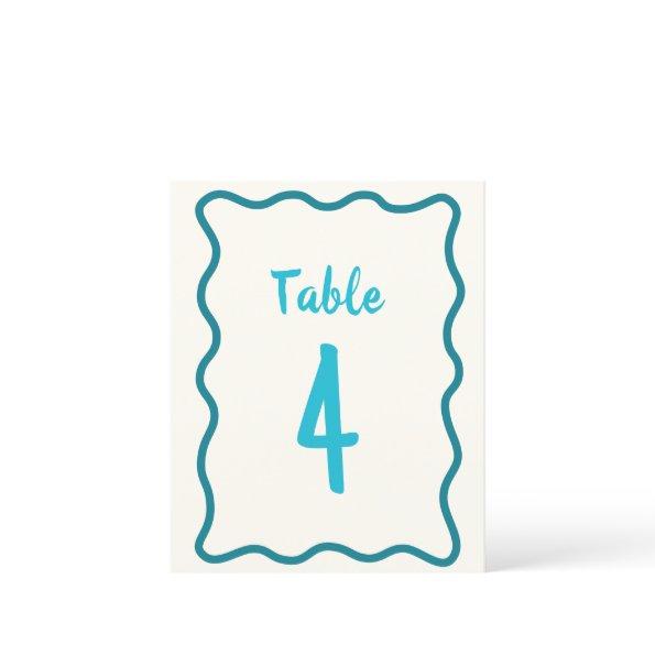 Handwritten Bold Wavy  Table Number