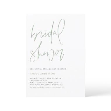 Handwritten Script Sage Green
