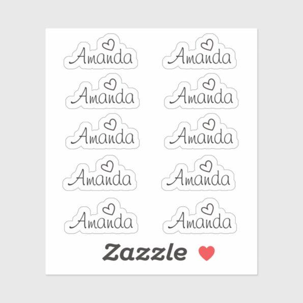 Handwritten Signature Script Name Sticker