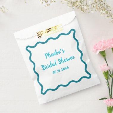 Handwritten Whimsical Wavy Border  Favor Bag
