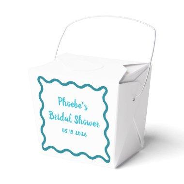 Handwritten Whimsical Wavy Border  Favor Boxes