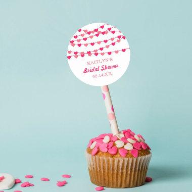 Hanging String Love Hearts  Classic Round Sticker