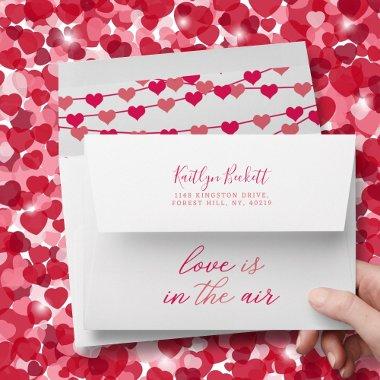 Hanging String Love Hearts  Envelope