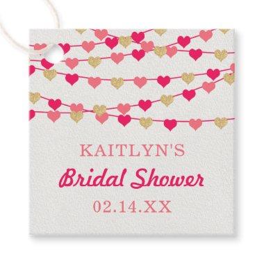 Hanging String Love Hearts  Favor Tags