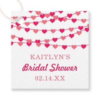 Hanging String Love Hearts  Favor Tags