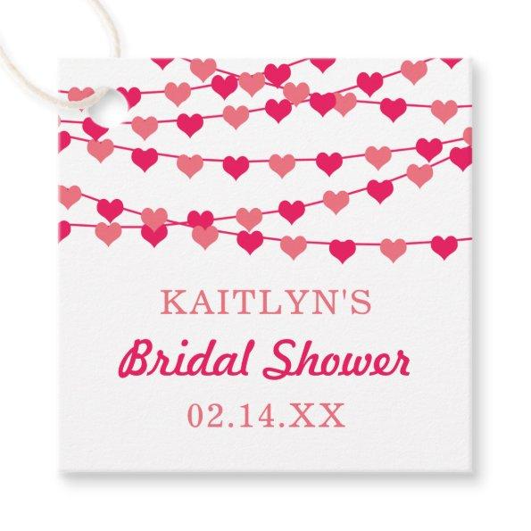 Hanging String Love Hearts  Favor Tags