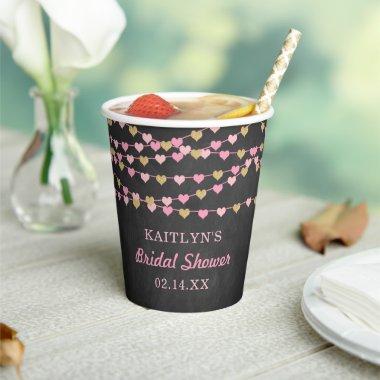 Hanging String Love Hearts  Paper Cups