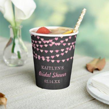 Hanging String Love Hearts  Paper Cups