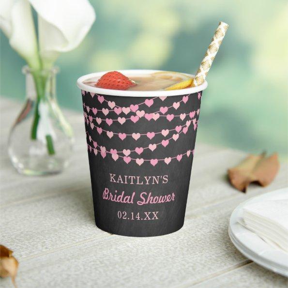 Hanging String Love Hearts  Paper Cups