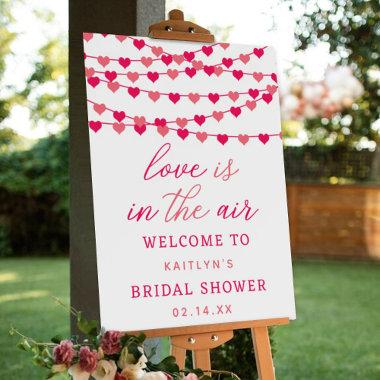 Hanging String Love Hearts Bridal Shower Welcome Foam Board