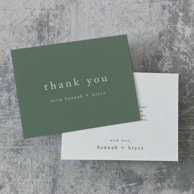 HANNAH Unique Sage Green Minimalist Modern Simple Thank You