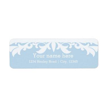 Happily Ever After Blue Address Sticker Label