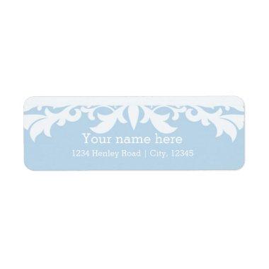 Happily Ever After Blue Address Sticker Label