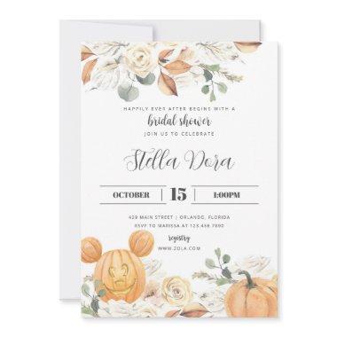 Happily Ever After Fall Bridal Shower Invitations