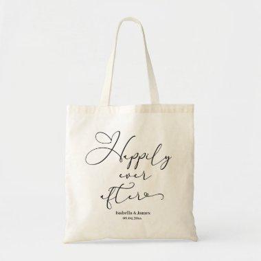 Happily Ever After Personalized Wedding Elegant Tote Bag