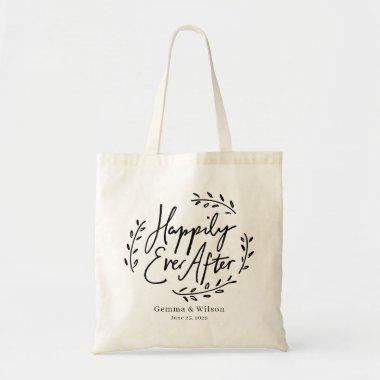 Happily Ever After Personalized Wedding Tote Bag