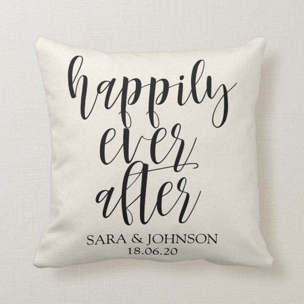 happily ever after|wedding gift for couple throw pillow