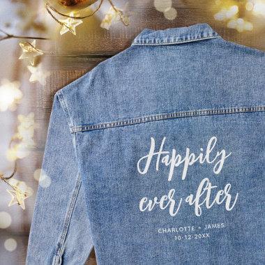 Happily ever After Wedding Personalized Denim Jacket