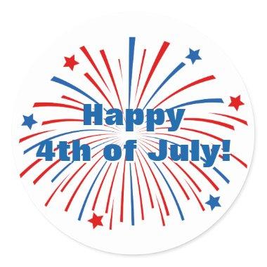Happy 4th of july Independence Day party stickers