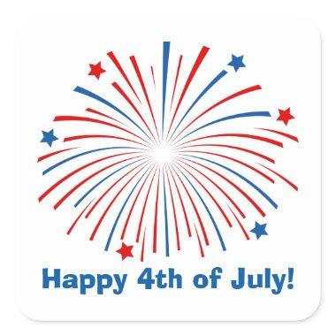 Happy 4th of july Independence Day party stickers