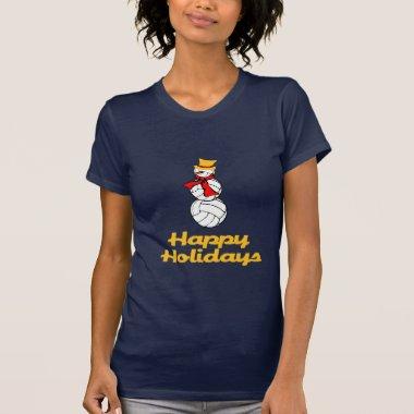 Happy Holidays Volleyball Snowman T-Shirt