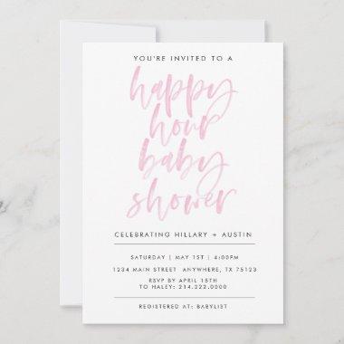 HAPPY HOUR BABY SHOWER- PINK Invitations