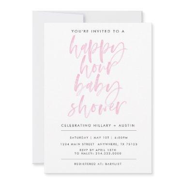 HAPPY HOUR BABY SHOWER- PINK Invitations