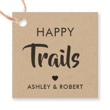 Happy Trails Gift Tag, Nut & Trail Mix Tag, Kraft Favor Tags