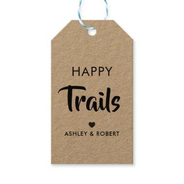 Happy Trails Gift Tag, Nut & Trail Mix Tag, Kraft Gift Tags