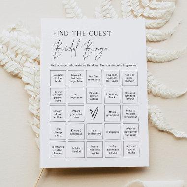 HARLOW Find the Guest Bridal Shower Bingo Game Invitations