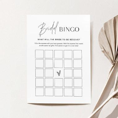 HARLOW Minimalist Bridal Shower Bingo Game Invitations