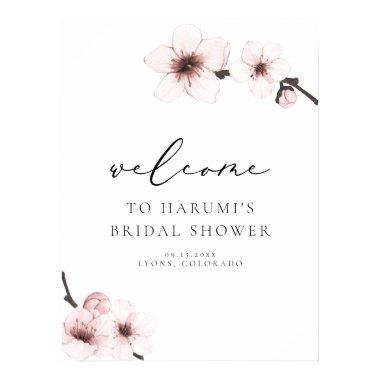 HARUMI Sakura Cherry Blossom Bridal Shower Welcome Poster