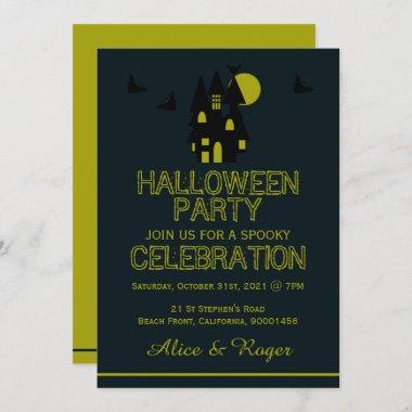 Haunted House, Halloween Party Invitations