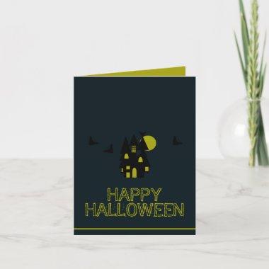 Haunted House, Happy Halloween Invitations