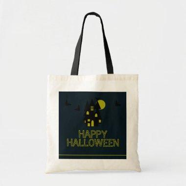 Haunted House, Happy Halloween Tote Bag